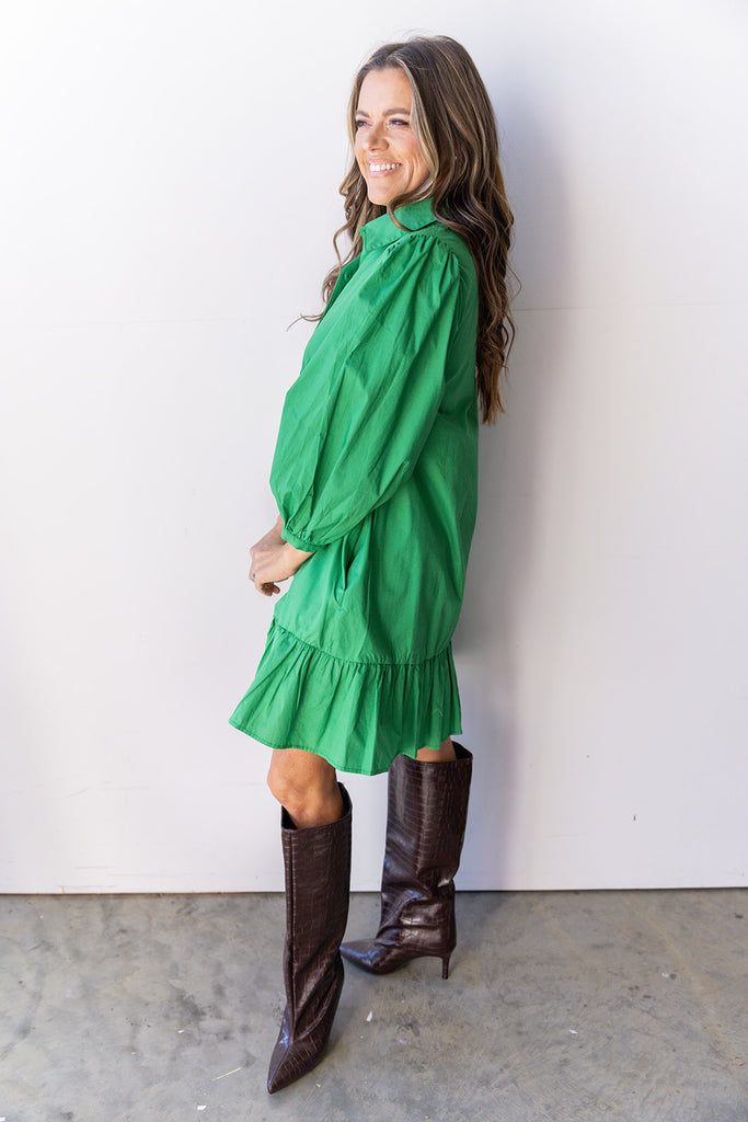 Halftime Hotty Dress - Kelly Green