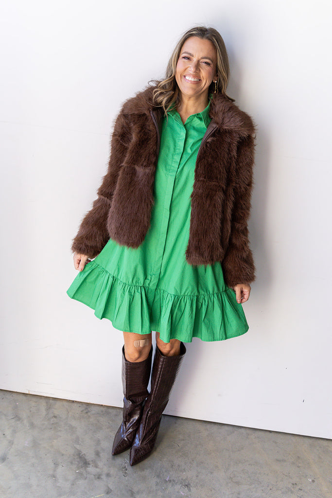 Halftime Hotty Dress - Kelly Green