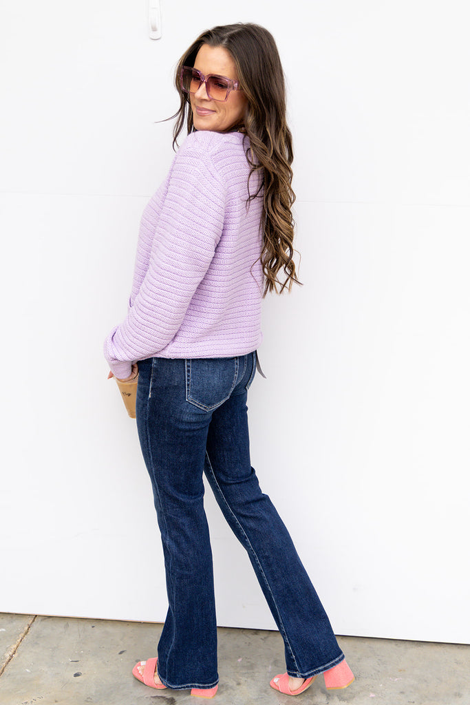 Own The Meeting Cardigan - Lilac