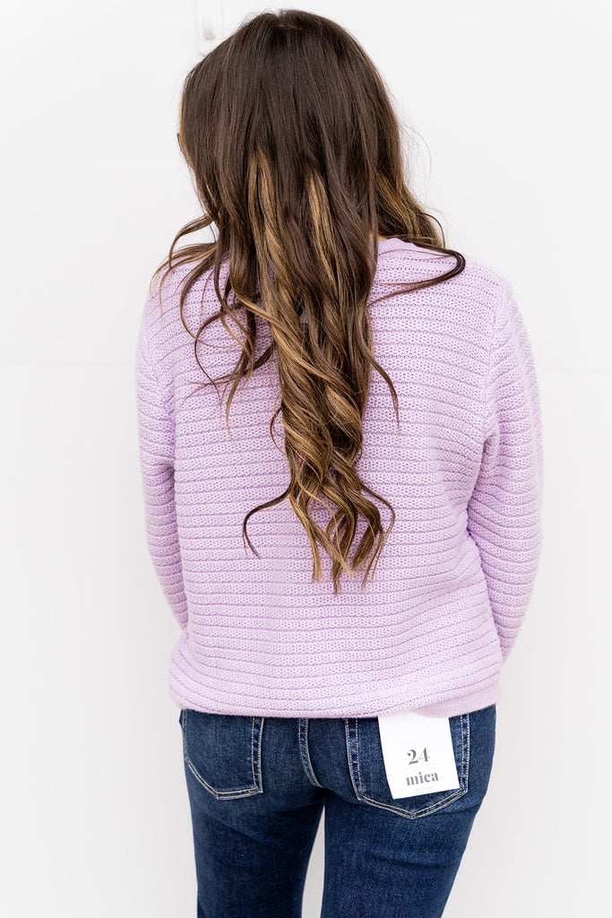 Own The Meeting Cardigan - Lilac