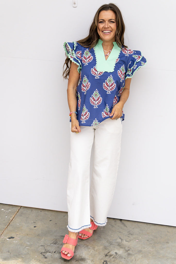 Watermelon Sugar Blouse - Blue