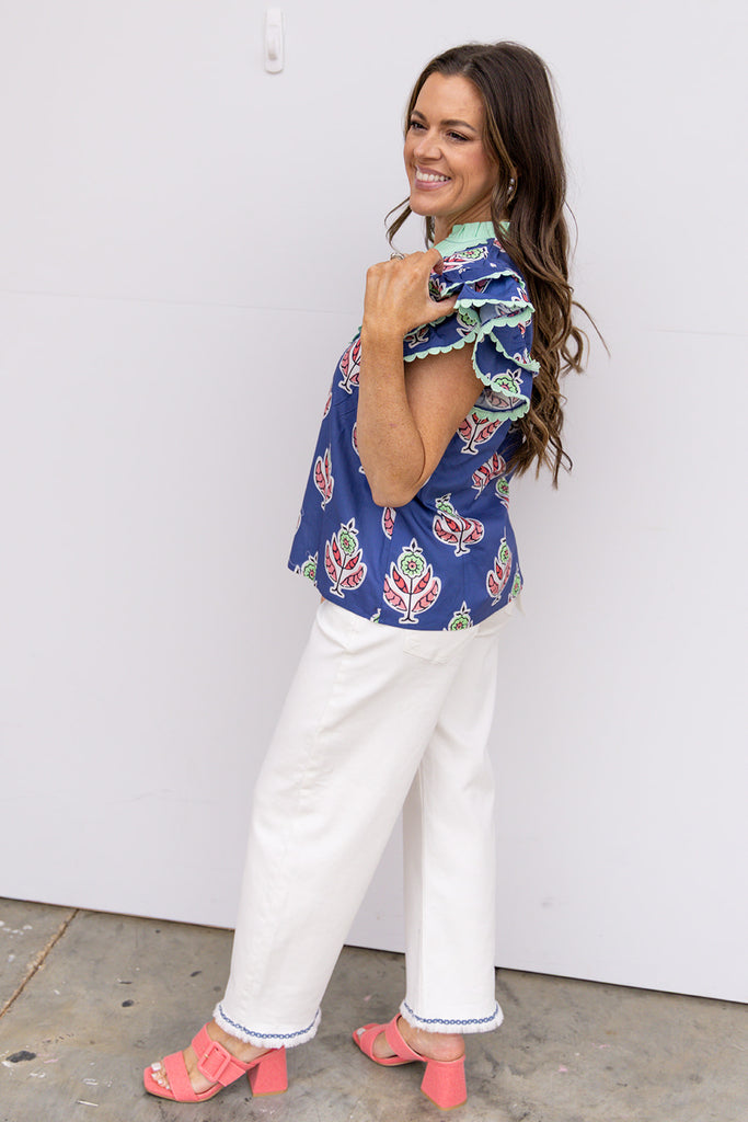 Watermelon Sugar Blouse - Blue