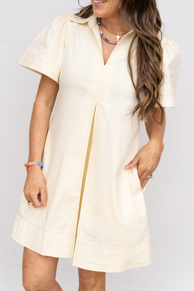 There's The Trouble Dress - Cream