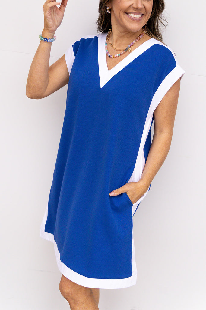 Poolside Pop Dress - Royal