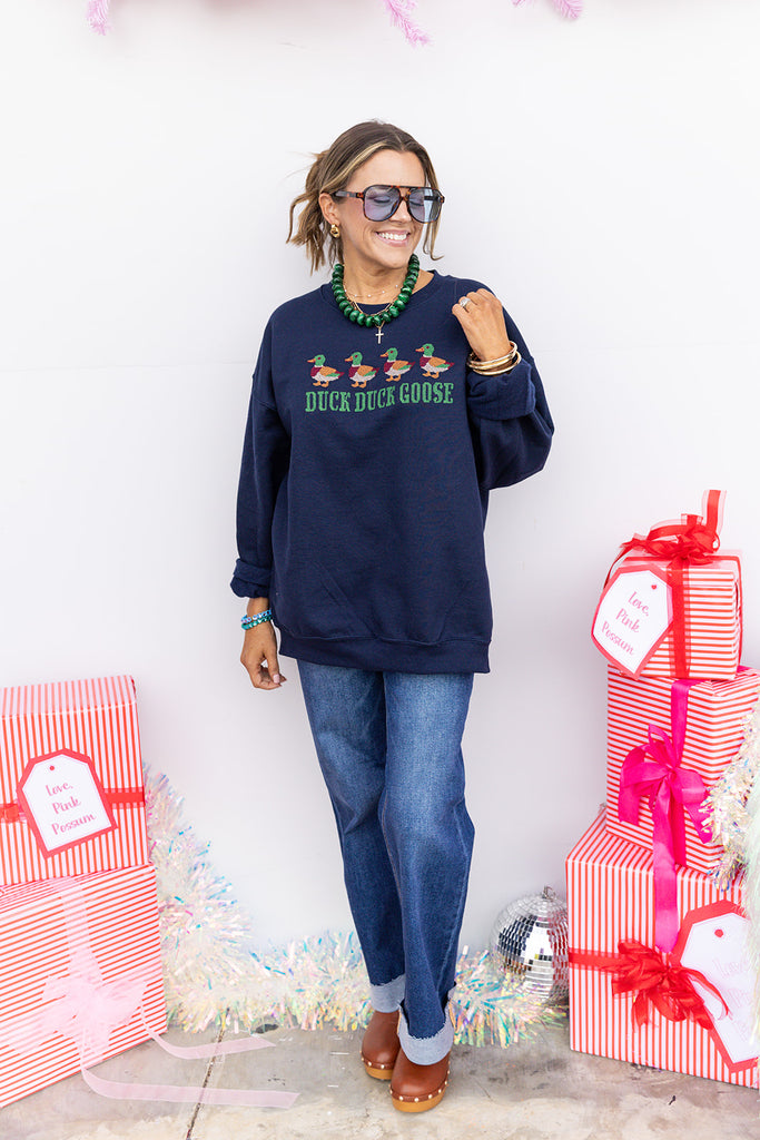 Duck Duck Goose Crewneck - Navy