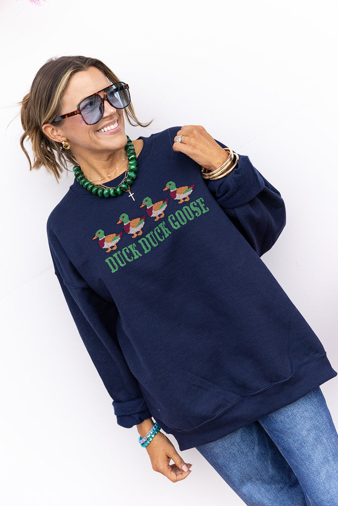 Duck Duck Goose Crewneck - Navy