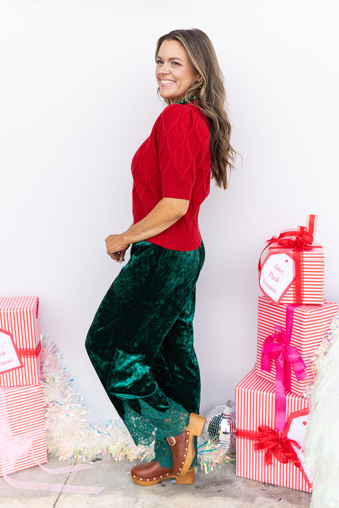Carol Of The Bells Sweater - Scarlet