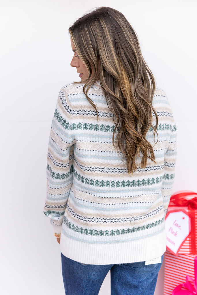 White Christmas Sweater - White Multi