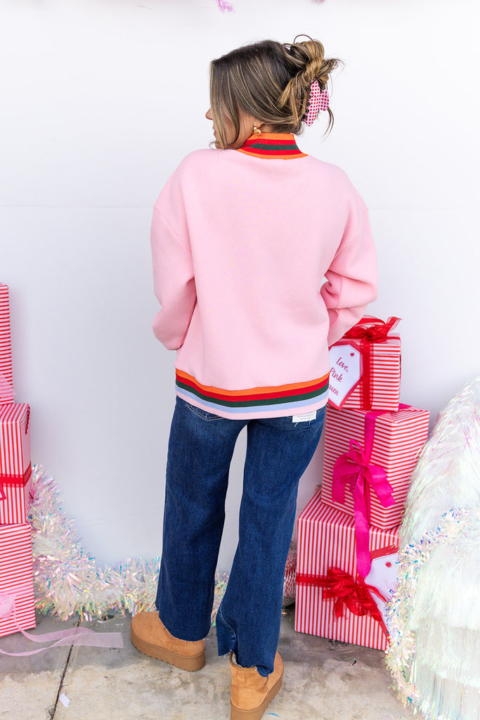 Merry Everything Crewneck - Pink