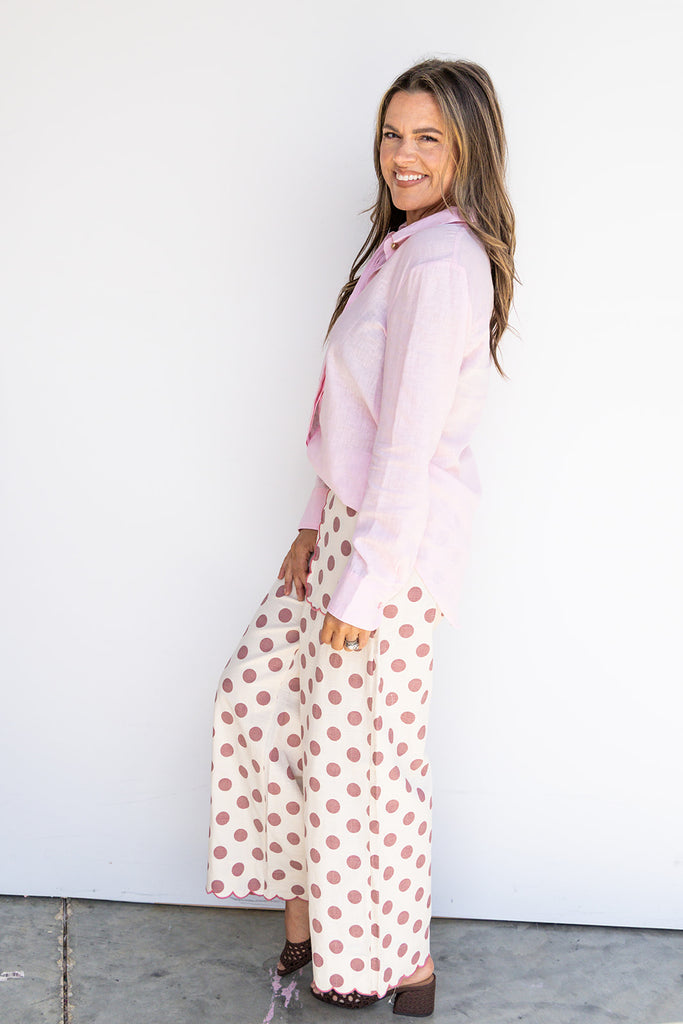 The Penelope Polka Pants - Pink