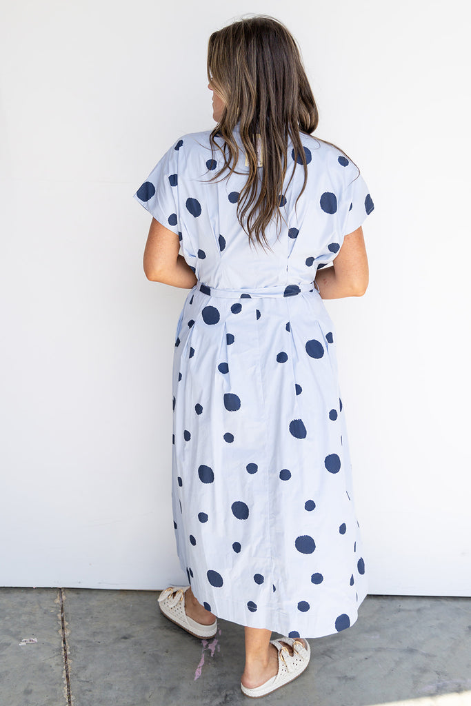 Sunday In Santorini Midi Dress - Blue
