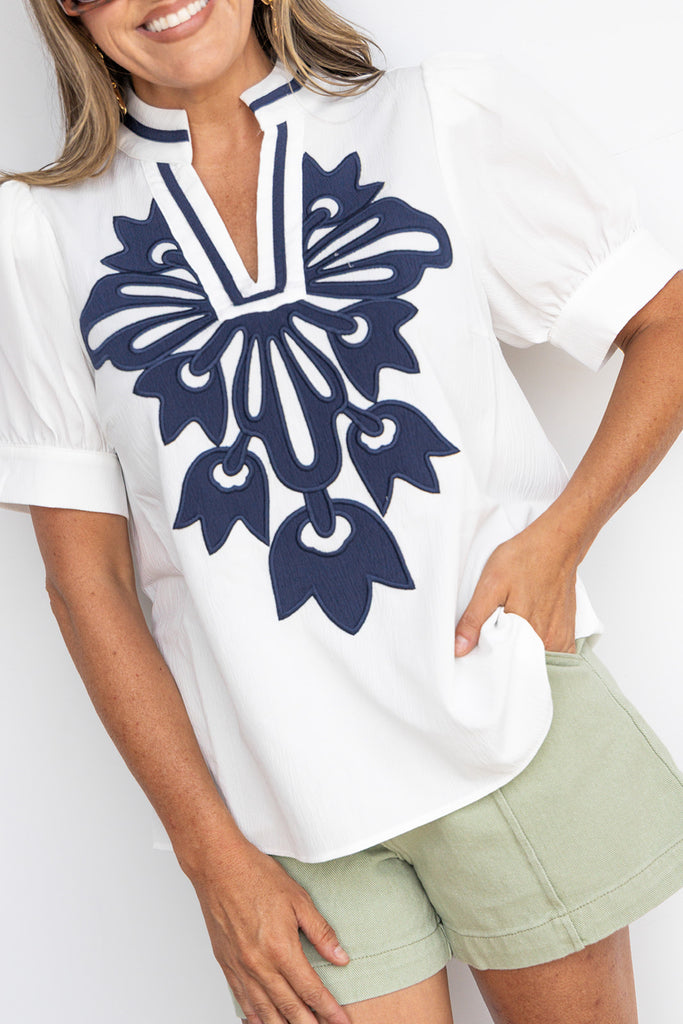 Backroads Of My Memory Blouse - Off White