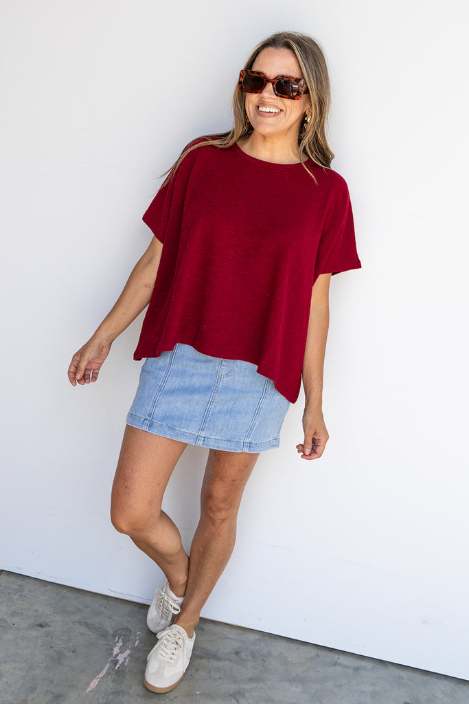 Addison Tee - Cabernet
