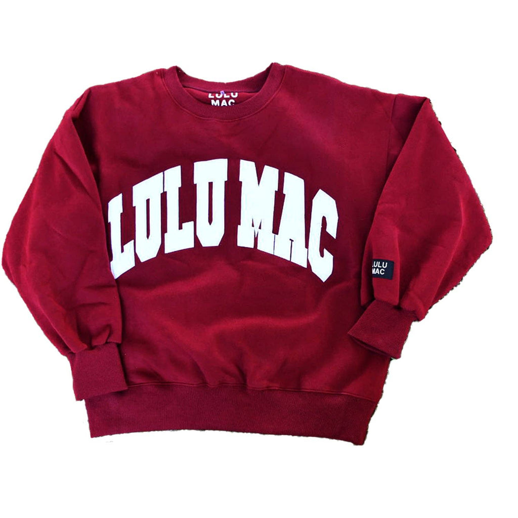 Lulu Mac Sweatshirt Maroon/White