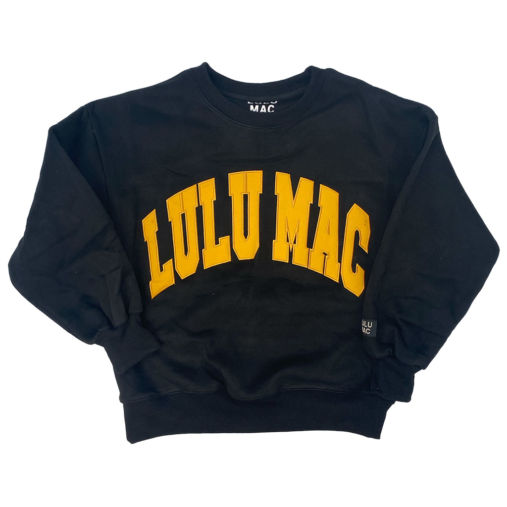Lulu Mac-Sweatshirt-Black/Yellow-Stitch