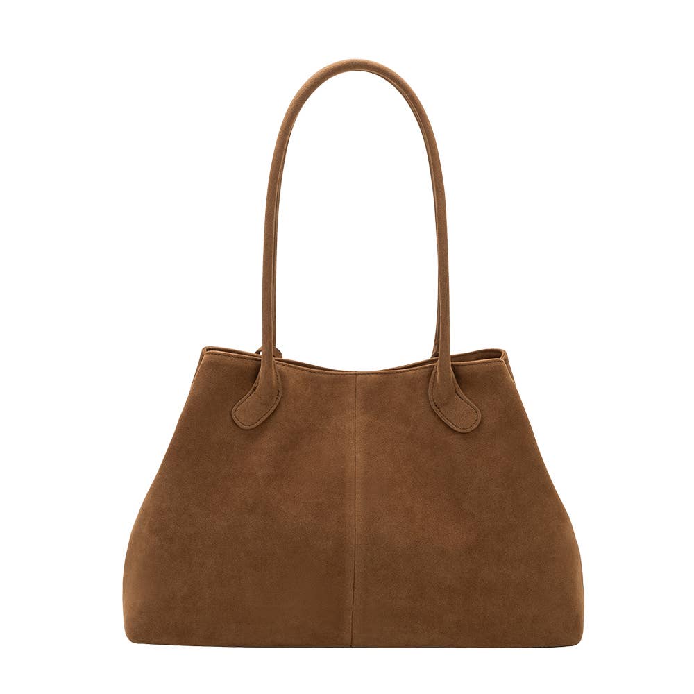 Irene Vegan Suede Shoulder Bag - Tan