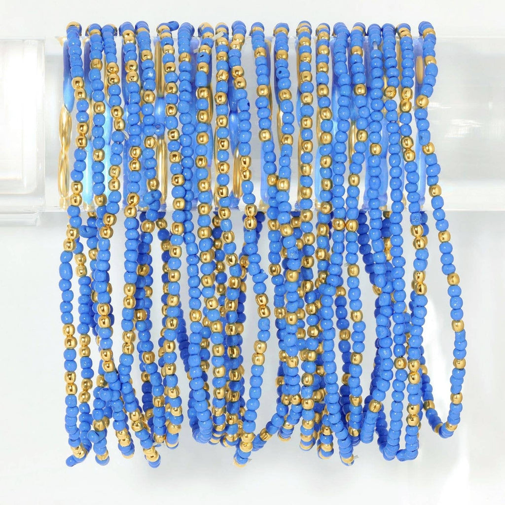 Stretch Seed Bead Solid Game Day Bracelets: Maroon