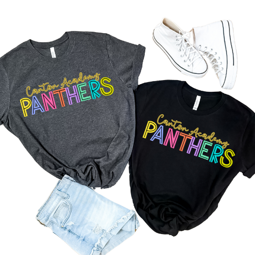 Rainbow Canton Academy Tshirt- Black