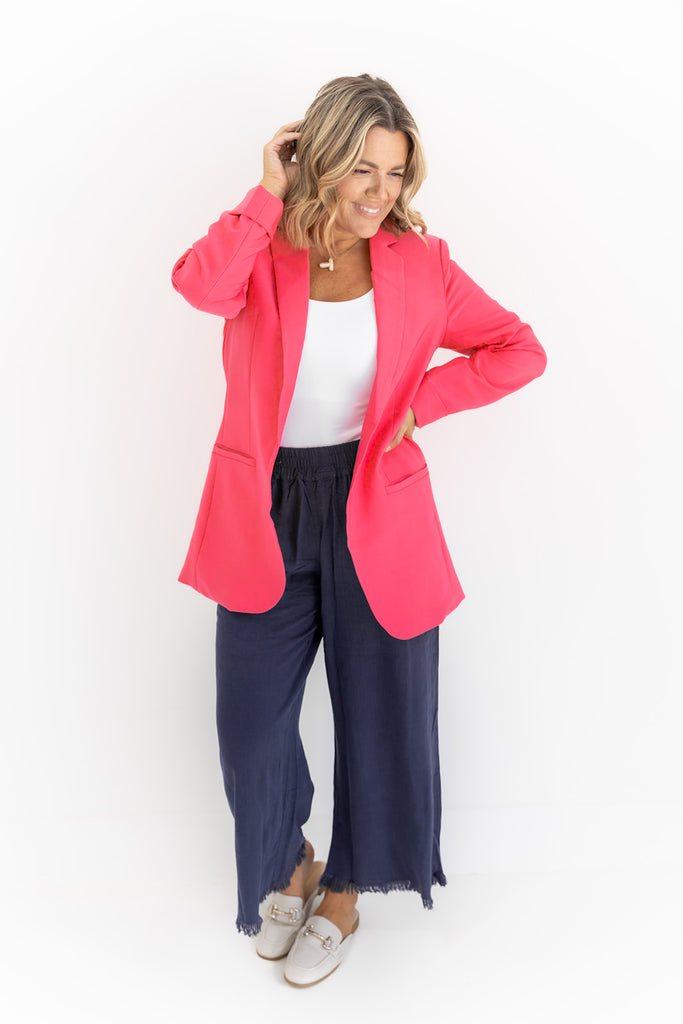 Just Relax Cropped Pants - Navy