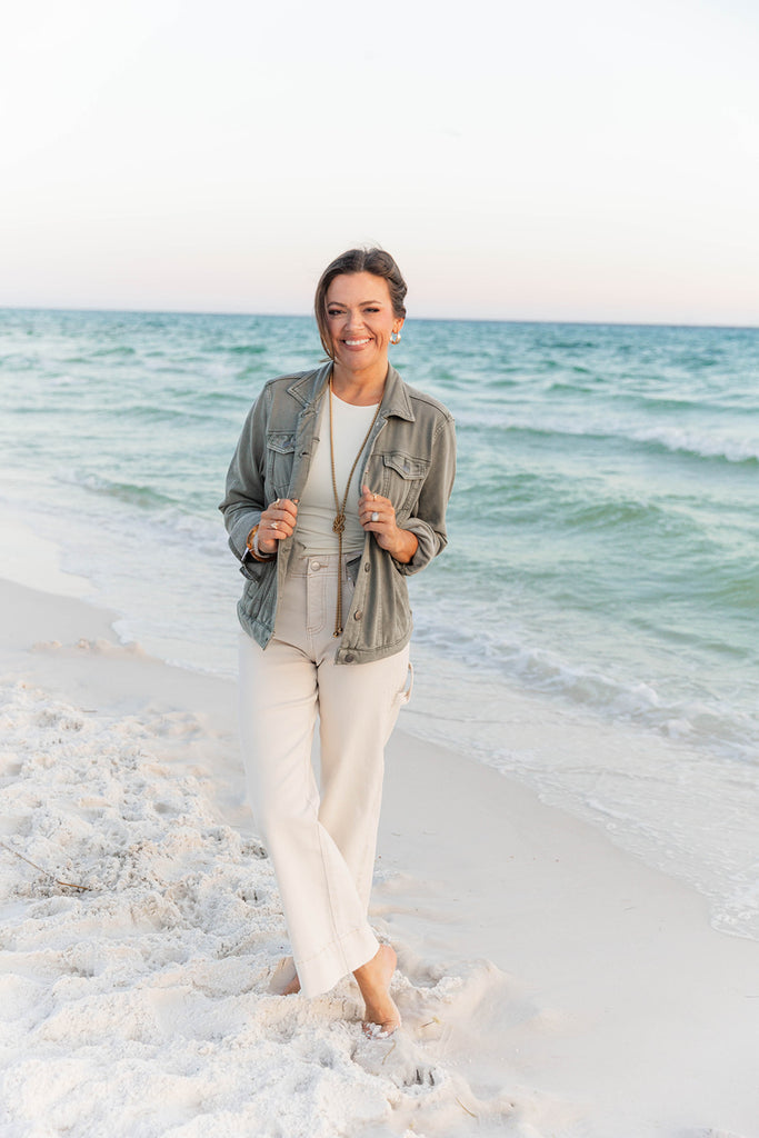 Olive Stone Washed Jacket