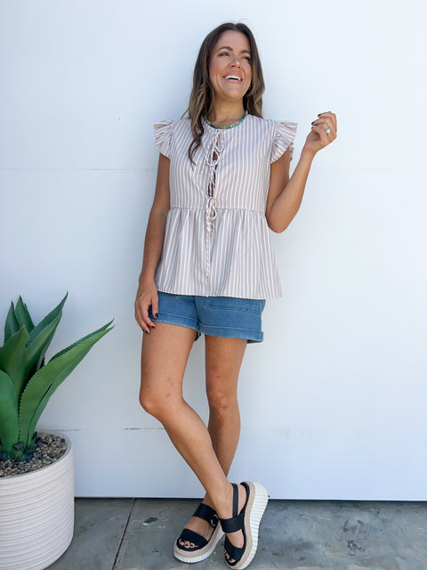 Tied for First Top - Tan