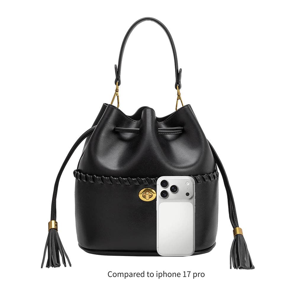 Janae Recycled Vegan Leather Top Handle Bag- Bone