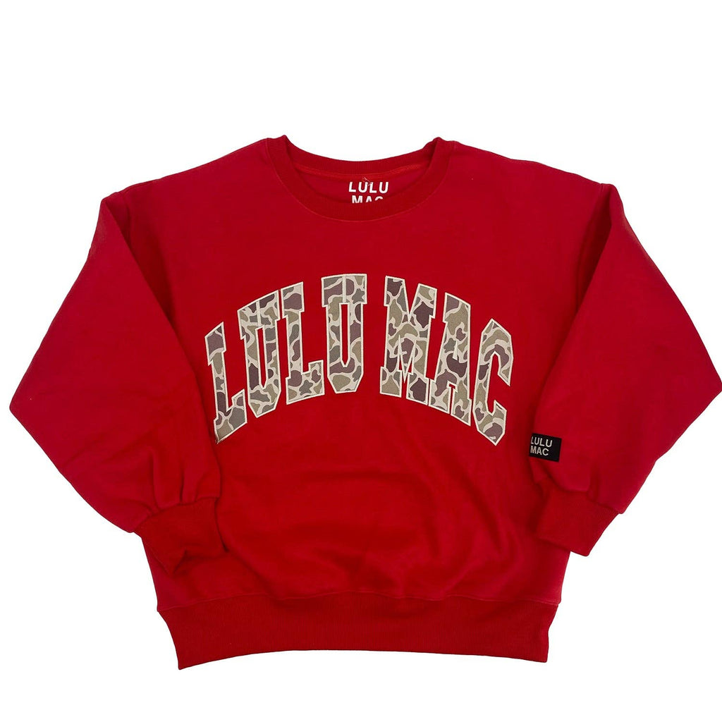 Lulu Mac CAMO-Red Sweatshirt