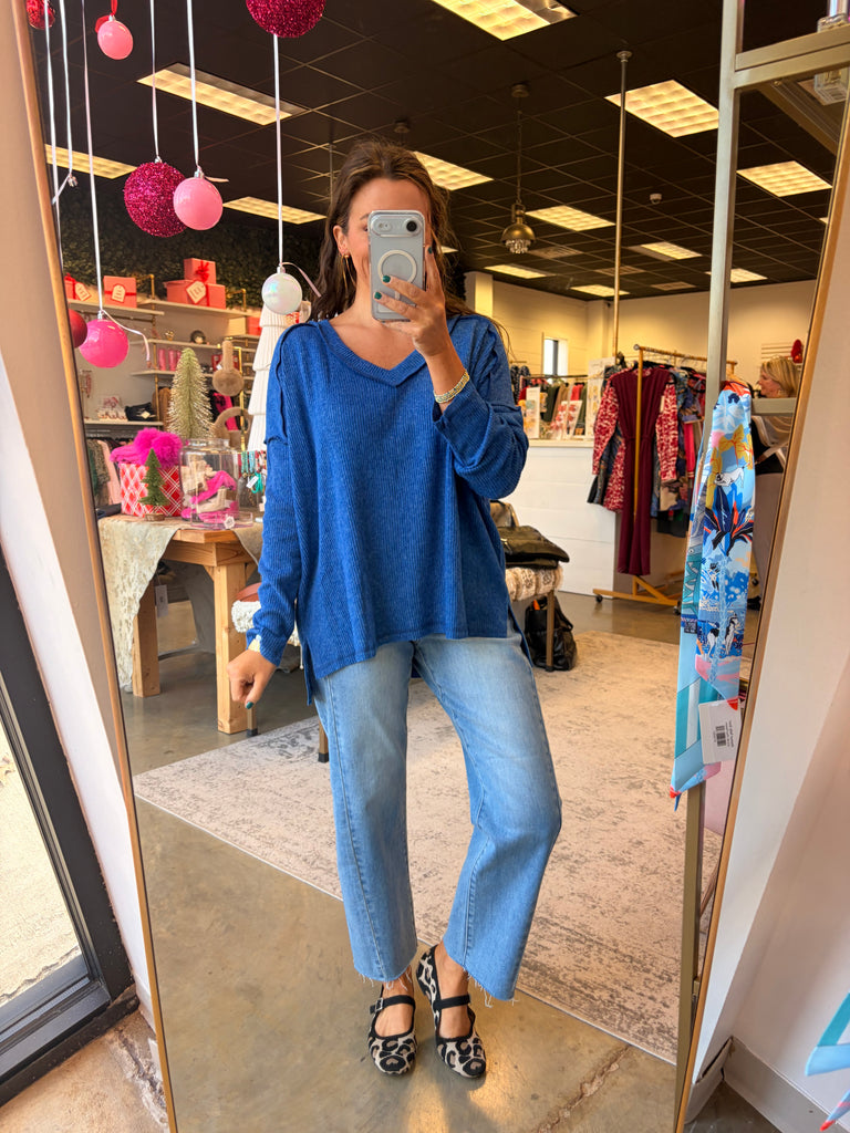 Gentle Grace Sweater - LT. Navy