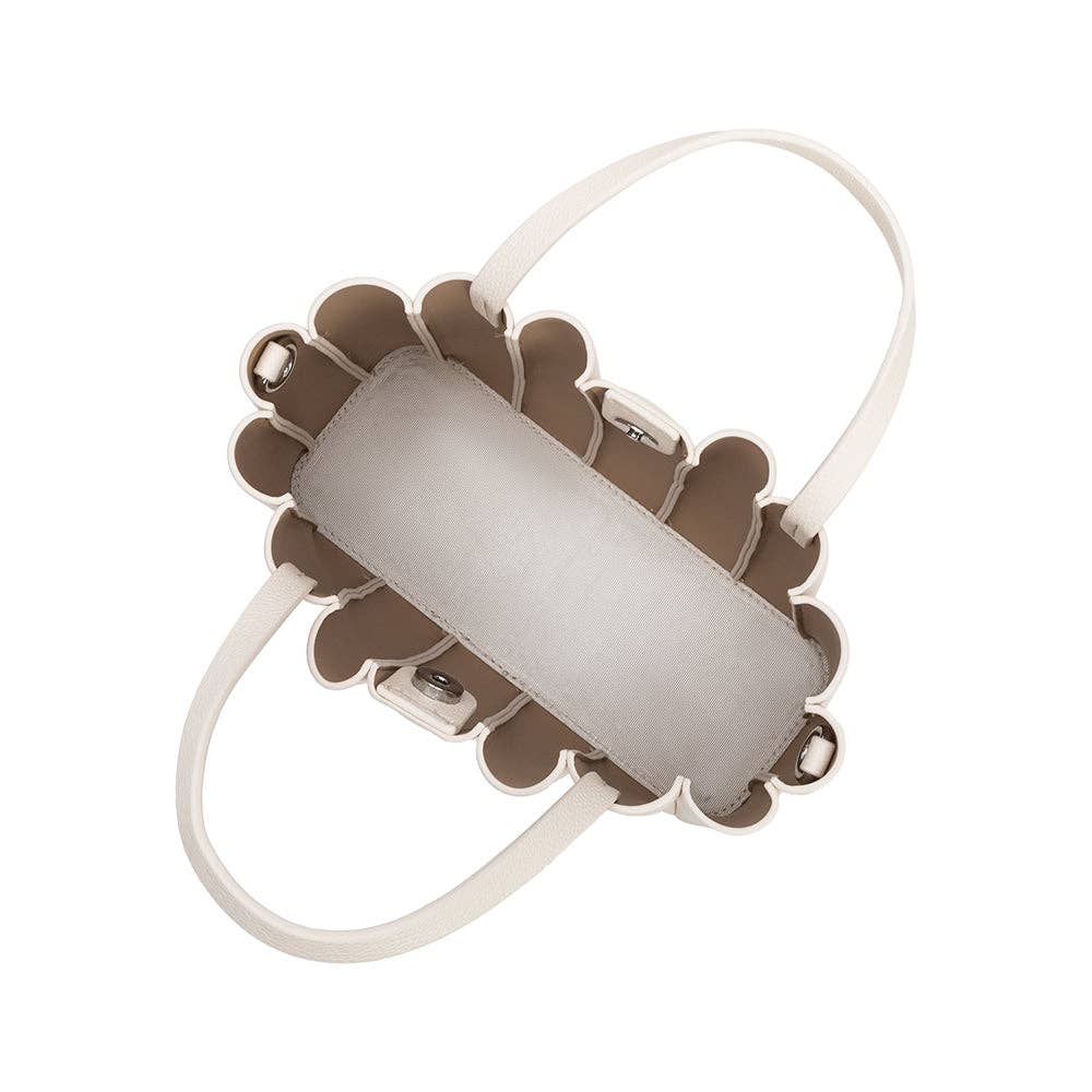 Adela Recycled Vegan Leather Tote Bag- Ivory