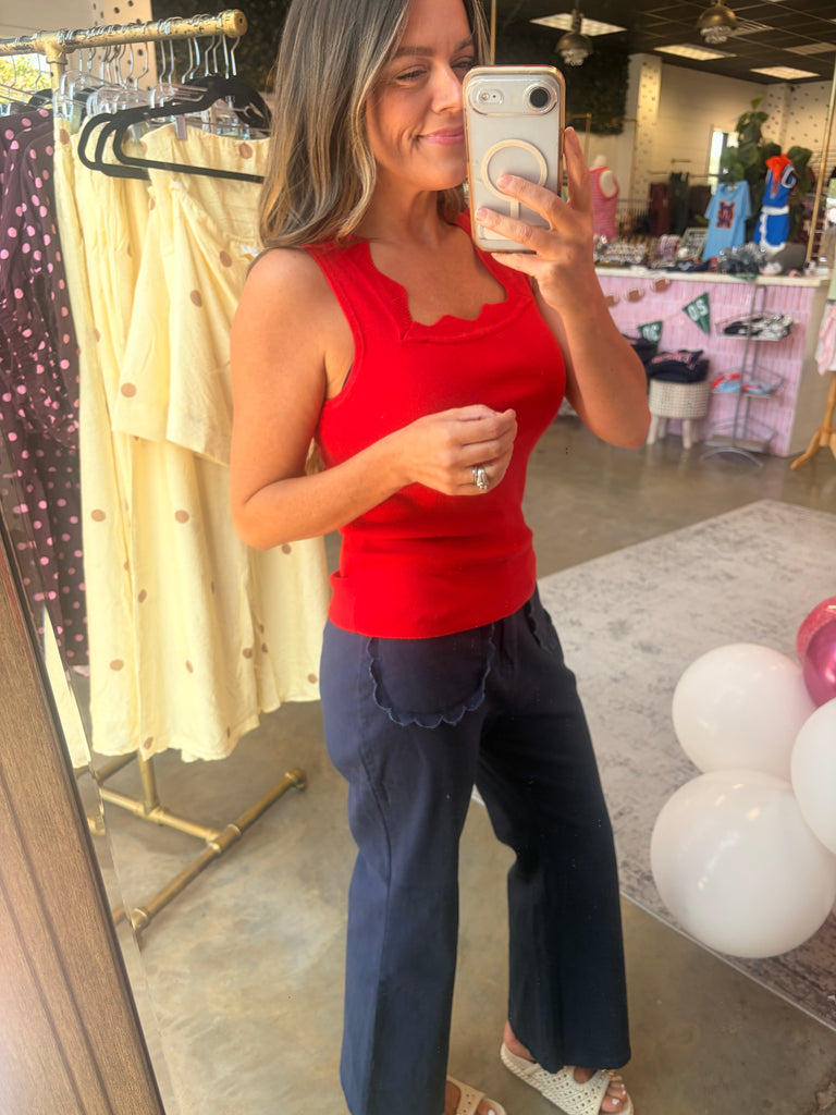Baylor Blouse - Red