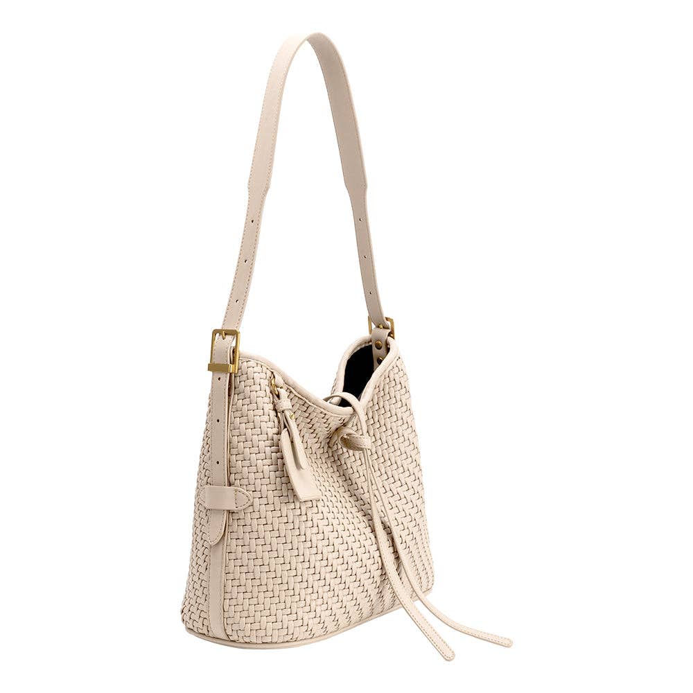 Thalia Recycled Vegan Leather Tote Bag - Bone