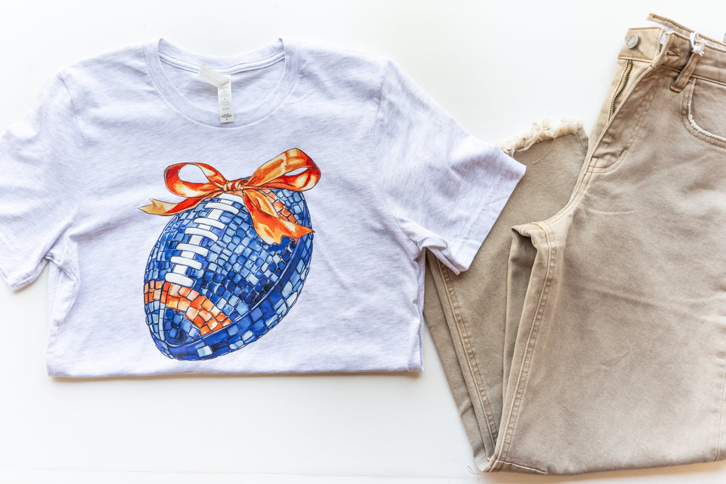Disco Football Orange and Blue - Tshirt