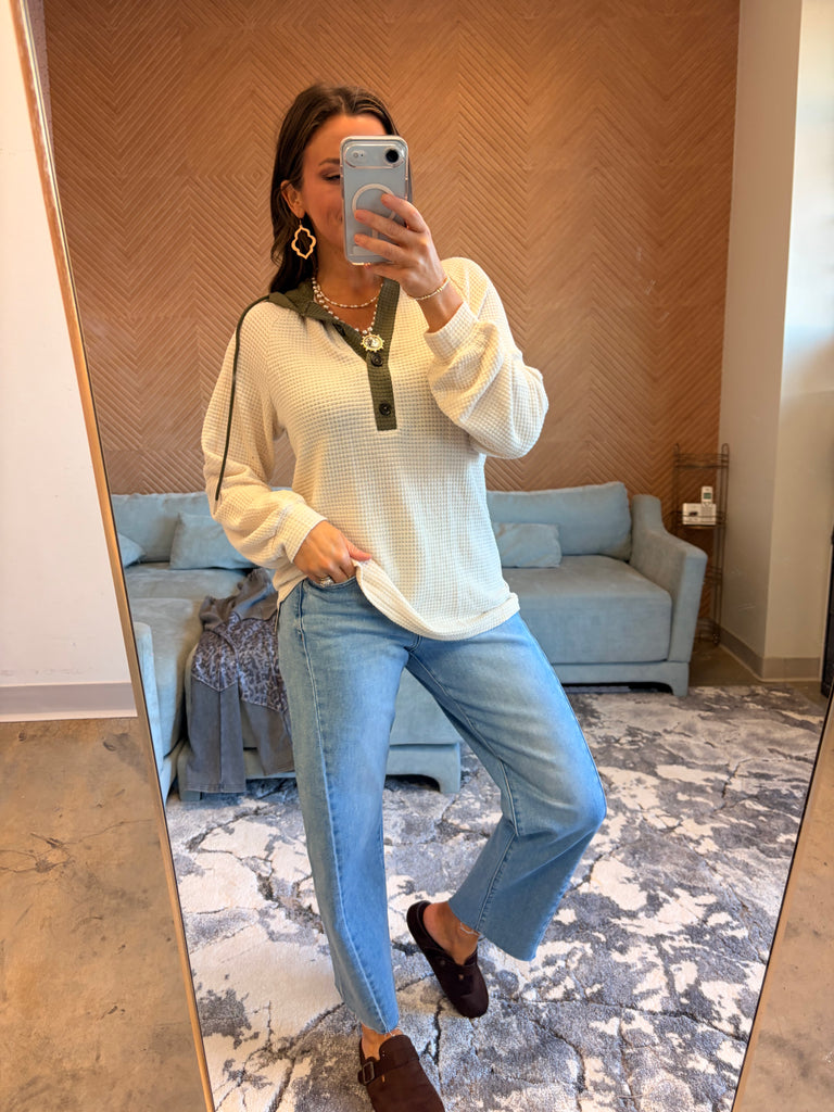 Snowbound Waffle Knit Top - White