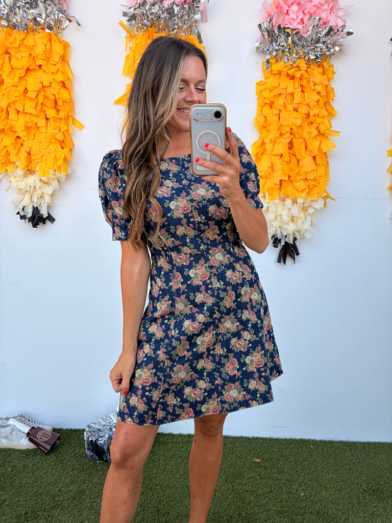 Follow Your Arrow Dress - Denim Multi