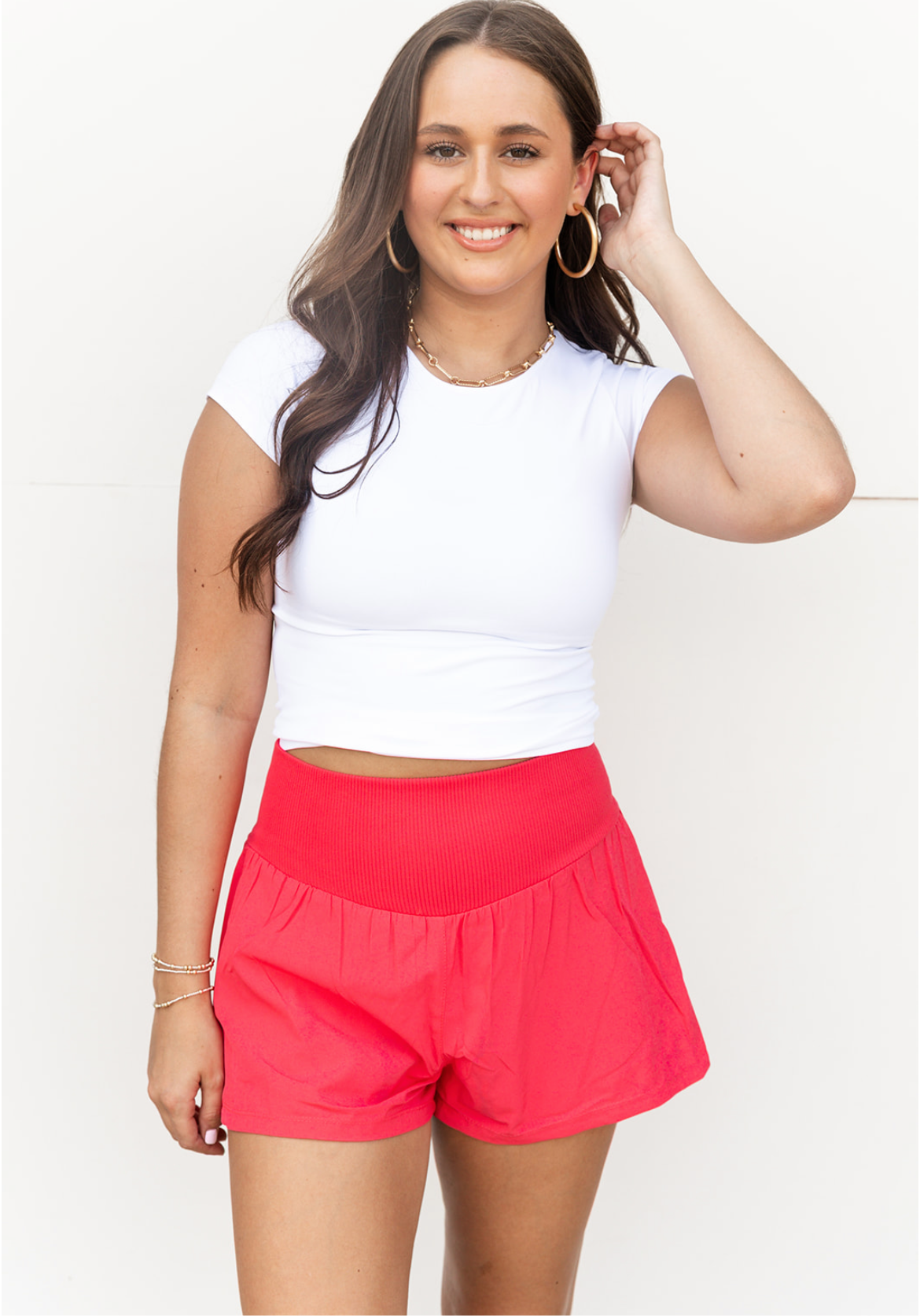 Power Stride Shorts - Coral