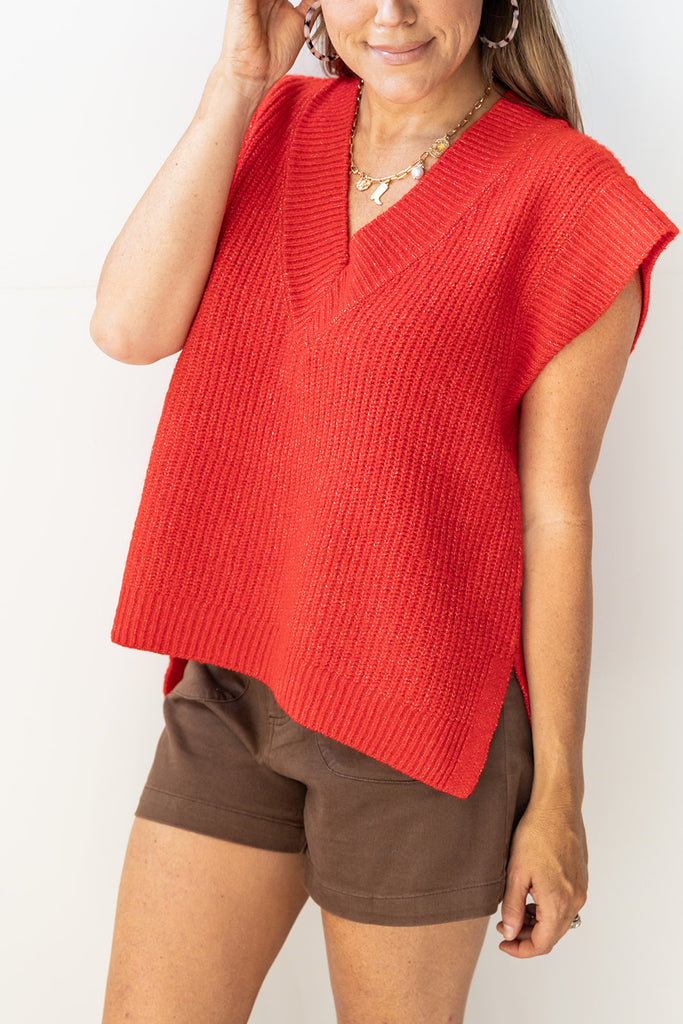 Invested in you Top - Ruby - Short
