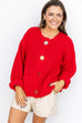 In the knit of time Sweater - Red