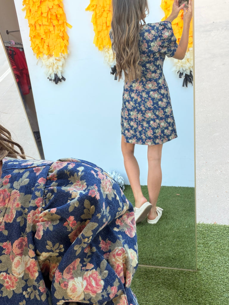 Follow Your Arrow Dress - Denim Multi