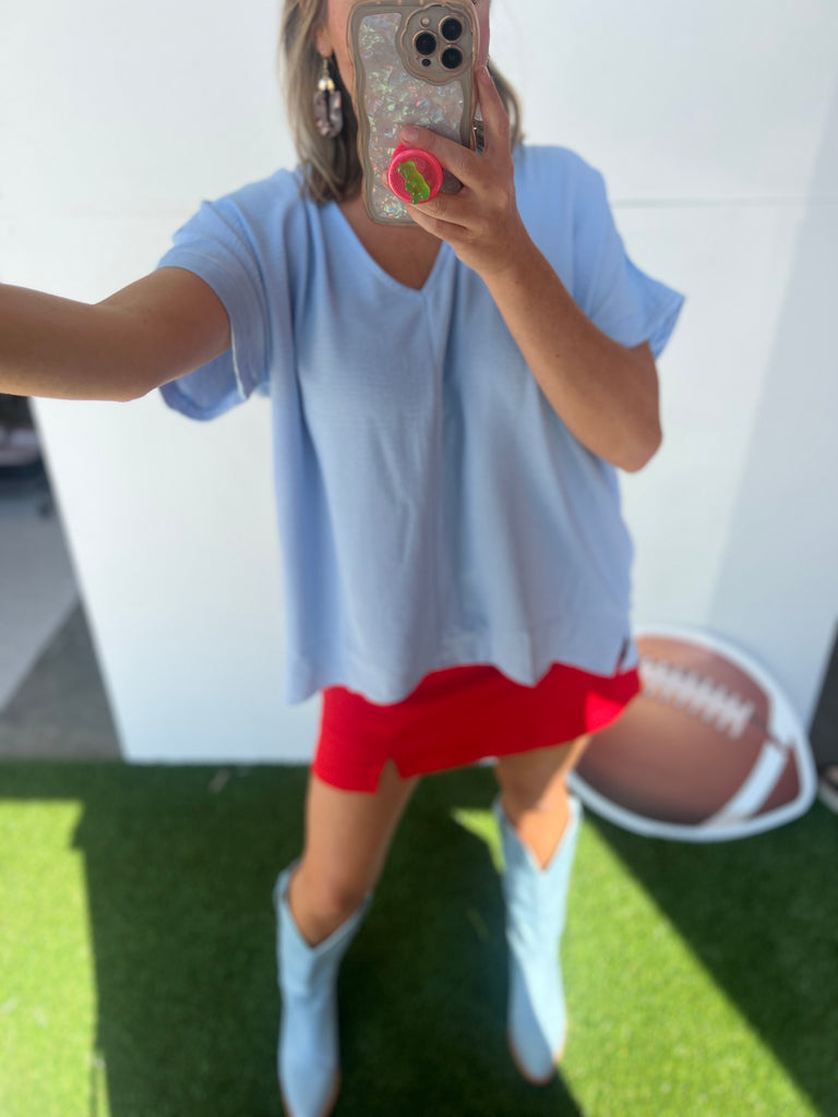 Living Lovely Blouse - Powder Blue