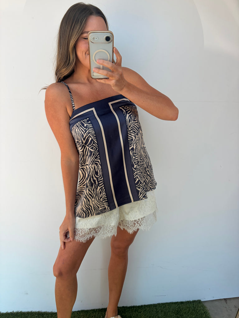 To The Vault Blouse - Navy
