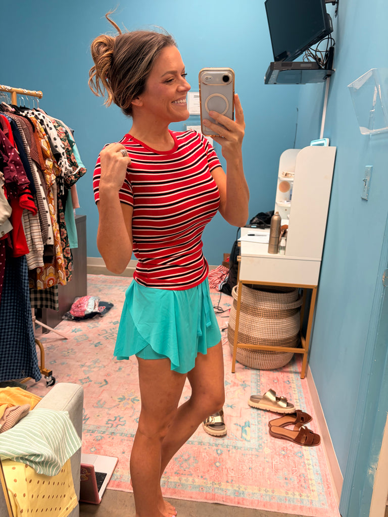 Red Stripe Top Sale