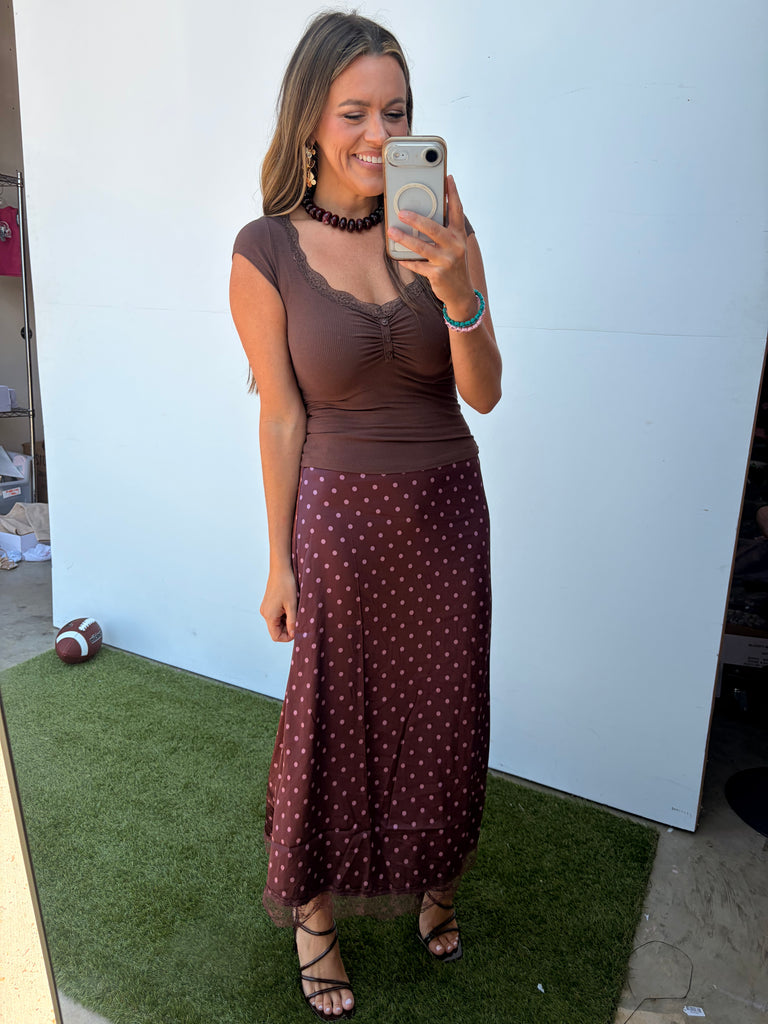 Girls Day Skirt - Burgundy/Mauve