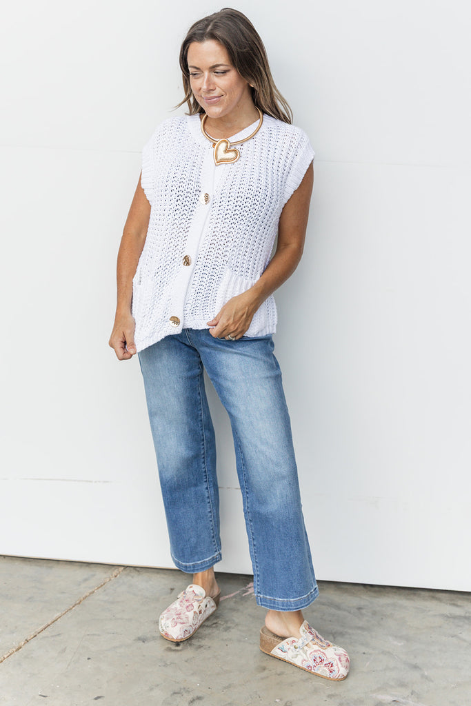 In the knit of time Vest - White