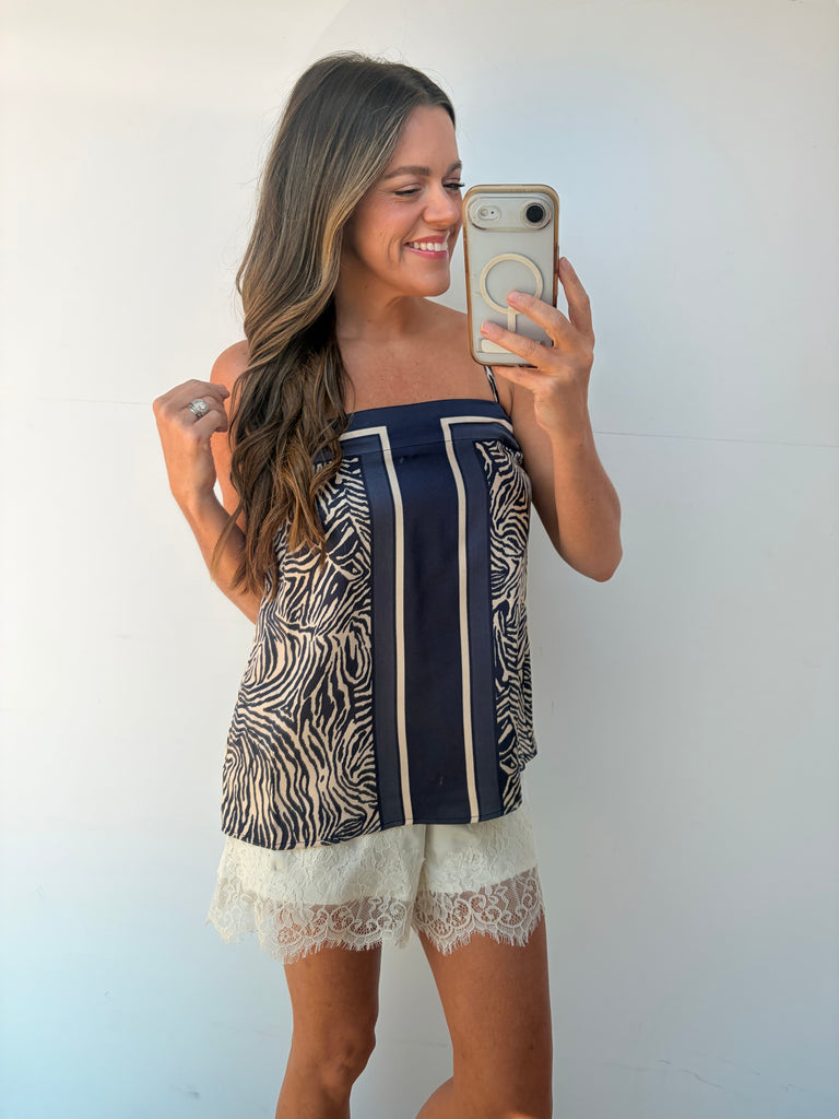 To The Vault Blouse - Navy