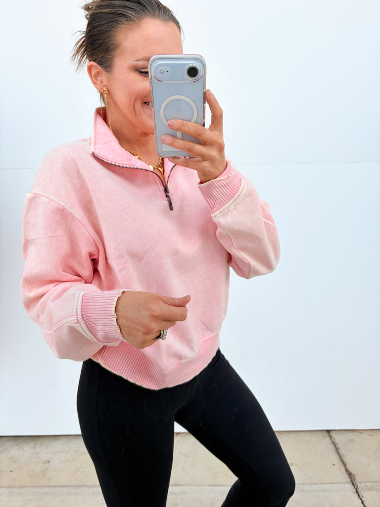 Walk This Way Pullover - DK Pink