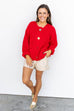 In the knit of time Sweater - Red