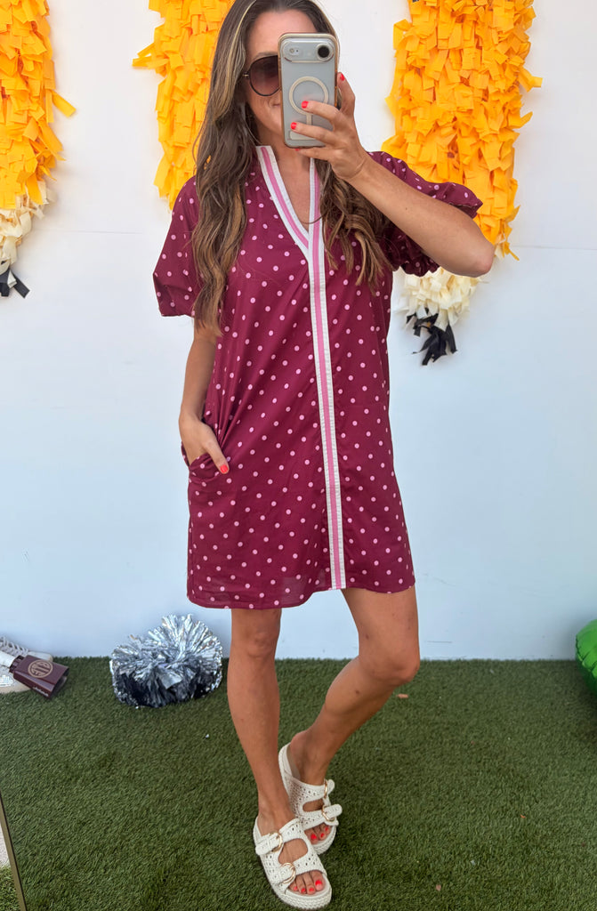 Remind Me Dress - Burgundy