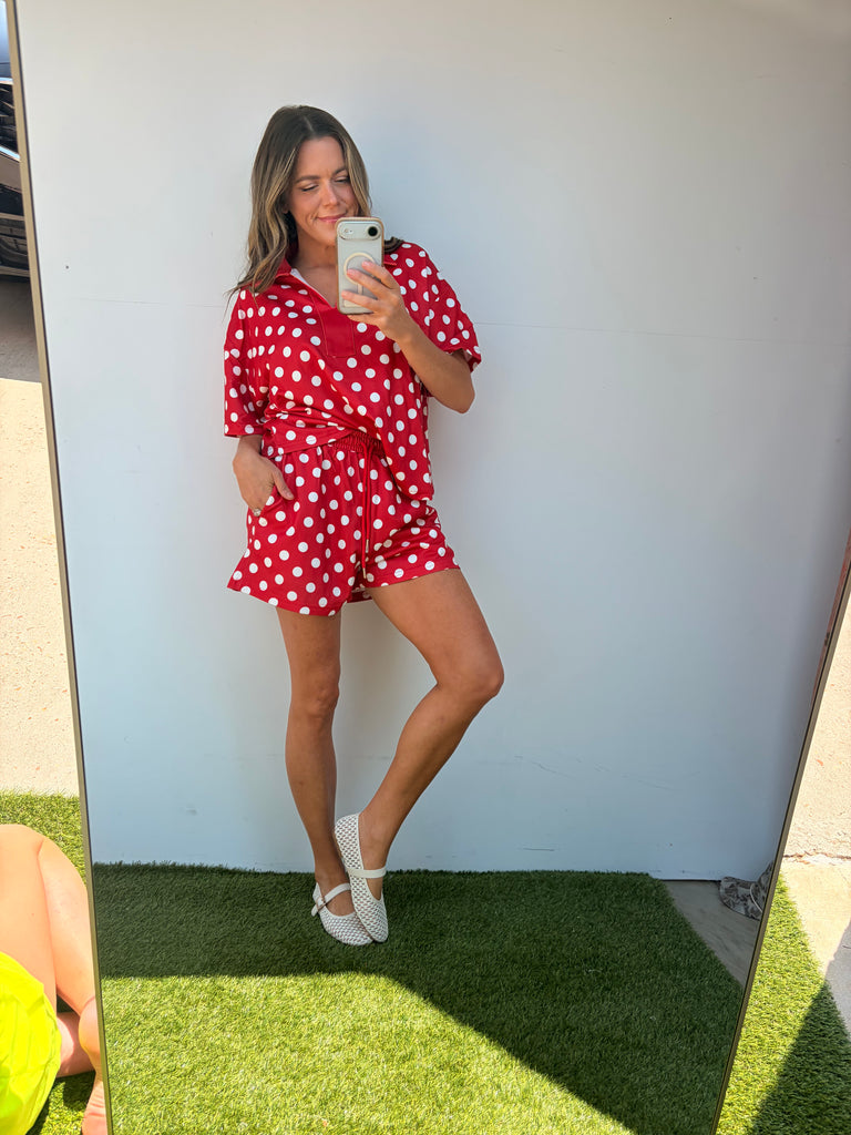 Morgan's Dotted Set - Red/Ivory
