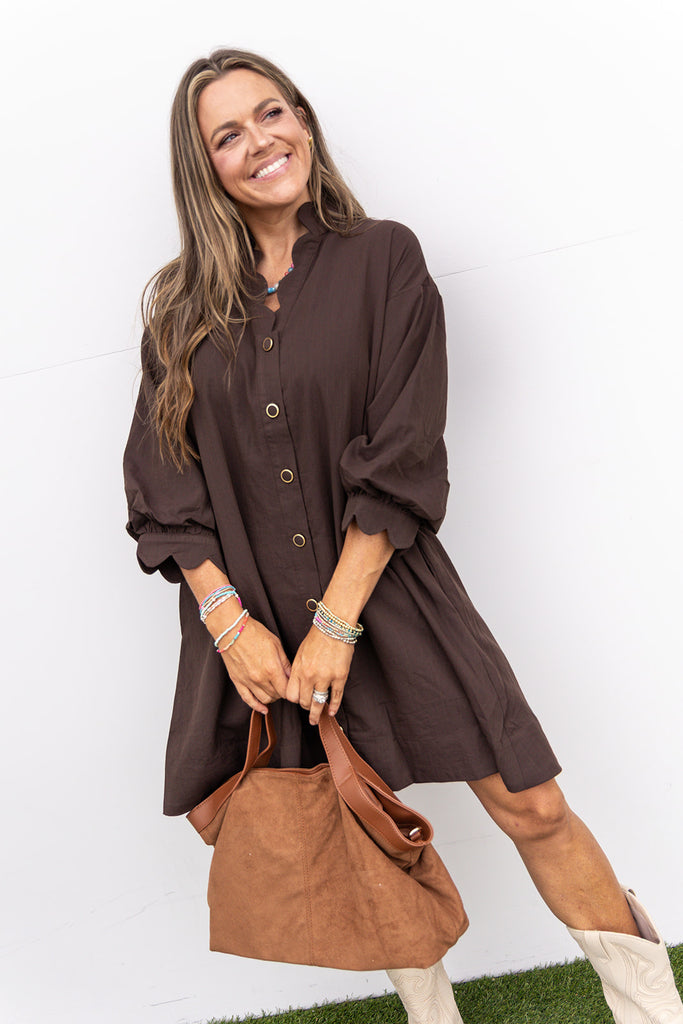 One Shot Dress - Brown