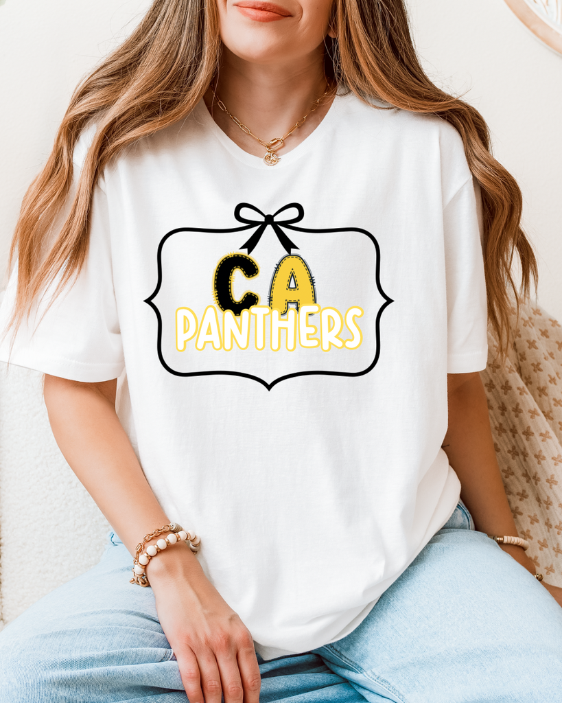 Bubble Letters w/bow School Spirit